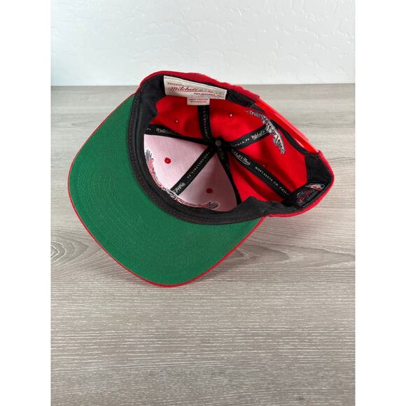 Atlanta Hawks NBA Mitchell & Ness Red Men's Snapback Hat- EUC - Picture 4 of 6